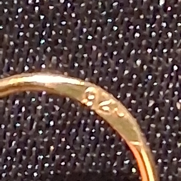 Black Geometric, Gold Over 925 Dangle Hooks Earrings . - Picture 5 of 9